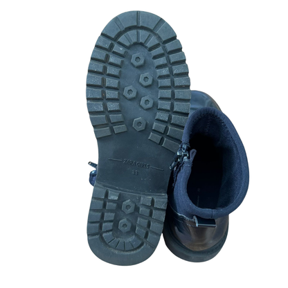 Zara - Bota Cano Curto Tamanho 33 Preto Infantil